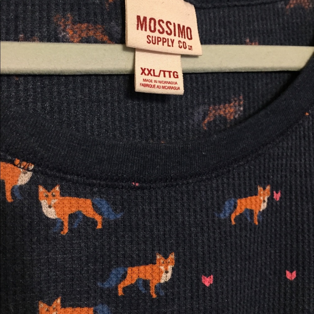 Fox patterned waffle top